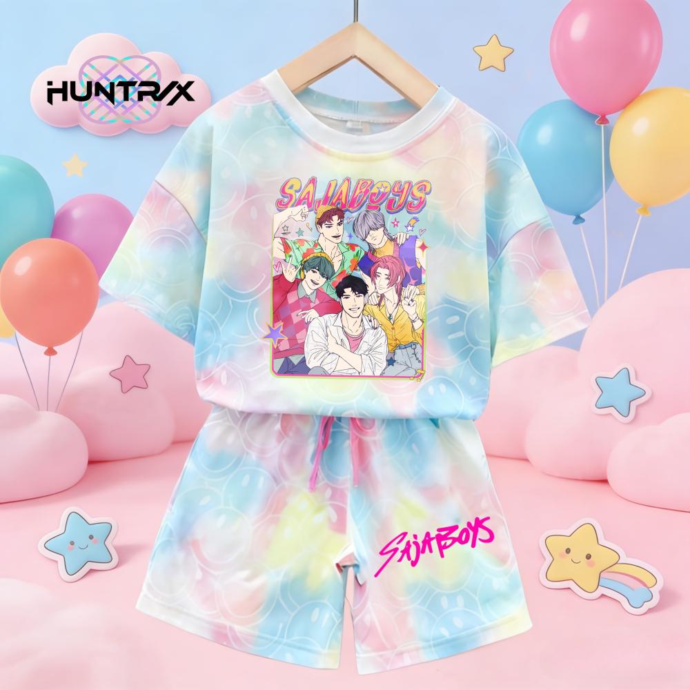 Sommer Neu KPop Dämonenjäger Kawaii Lächeln 3D Druck Kurzarm T-Shirt Mädchen Kinder T-Shirt