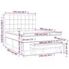 3137846 vidaXL Lit à sommier tapissier et matelas Gris foncé 140x200cm Velours