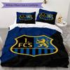 1 FC Saarbrücken Pattern Bedding Uilt Set Uilt Cover Pillowcase Home Decoration Birthday Gift (1 * Duvet Cover + 2 * Pillowcase Without Core)