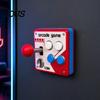 Arcade Game Panel Decor Switch Wall Decoration, Retro Control with Movable 90s Rocker, Mount for E-Sports Room Buttons