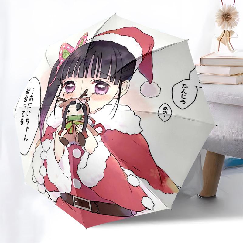 

1pc Christmas Edition Santa Claus Umbrella - Automatic Open, Foldable Design, 8-Rib Iron Frame, Outdoor Use, Perfect Gift for Fans, Travelers, Daily U