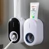 Wall-Mounted Automatic Toothpaste Dispenser & Toothbrush Holder