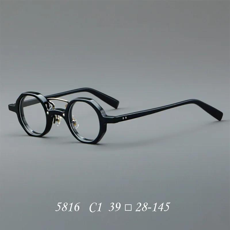 

Vintage Acetate Frame Reading Glasses for Men Women Fashion Round Rivet Optical Glasses Prescription Spectacles Eyeglasses 0