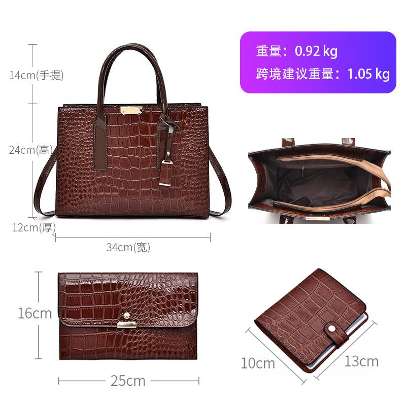 Neuer Damen-Taschenstil Mode Krokodilmuster tragbare Umhängetasche geprägte Messenger Bag mit großem Fassungsvermögen