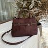 Vintage Designer Luxury Brand Women Handbags Simple Solid Small Crossbody Bag High Quality PU Leather Female Tote Bag CLE