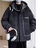 Men's Fleece-Lined Hooded Workwear Jacket - Autumn/Winter 2025 Trend, Windbreaker, High-End Feel, Loose Fit.