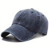 Washed denim baseball cap, spring and summer glossy board versatile cap, men's and women's retro baseball cap
