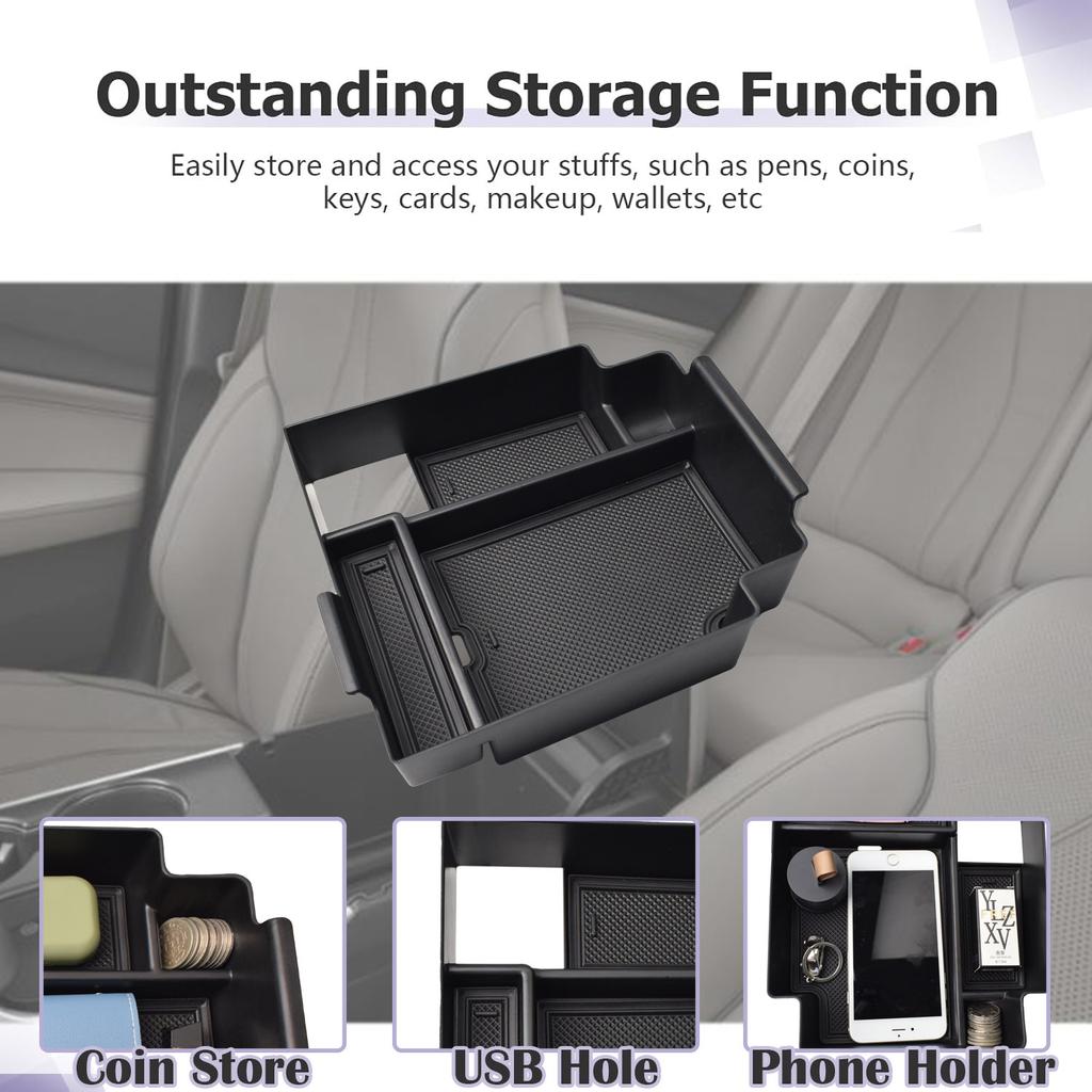 Center Console Organizer for Acura TLX 2025-2025 Accessories ABS Armrest Storage Box Interior Center Console Tray Storage Box