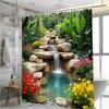 Colorful Garden Waterfall Shower Curtain - Multi-Style Bath Decor, Perfect for Those Who Love Nature-Inspired and Practical