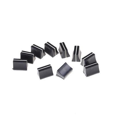 10 X Preto Potenciômetro Deslizante Mixer Fader Botão 19Mmlx12Mmw Para Eixo de 4Mm