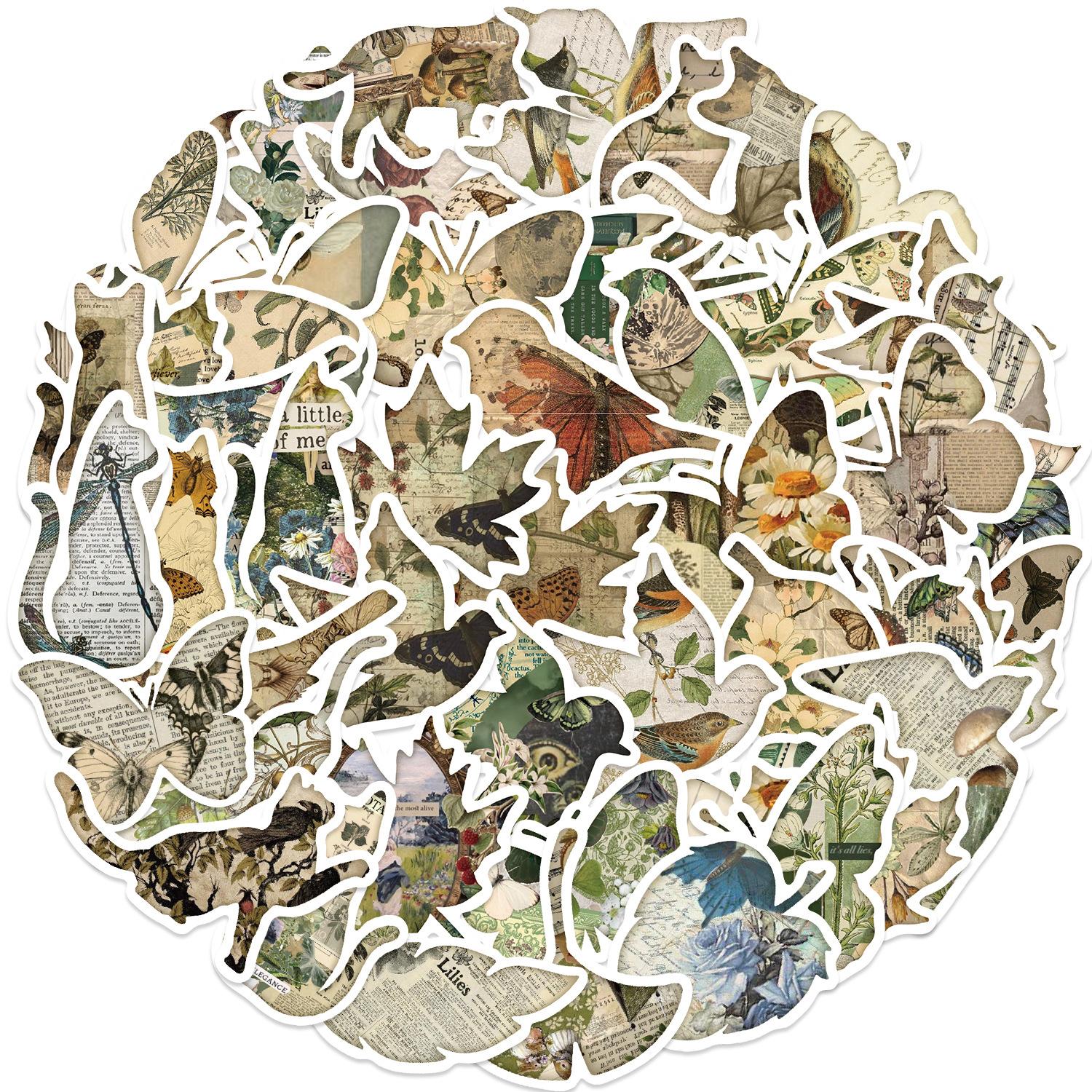 

50 Ретро Силуэтных Фрагментов Граффити Наклейки Персонализированные Декоративные Гитара Блокнот Чемодан DIY Водонепроницаемые Наклейки