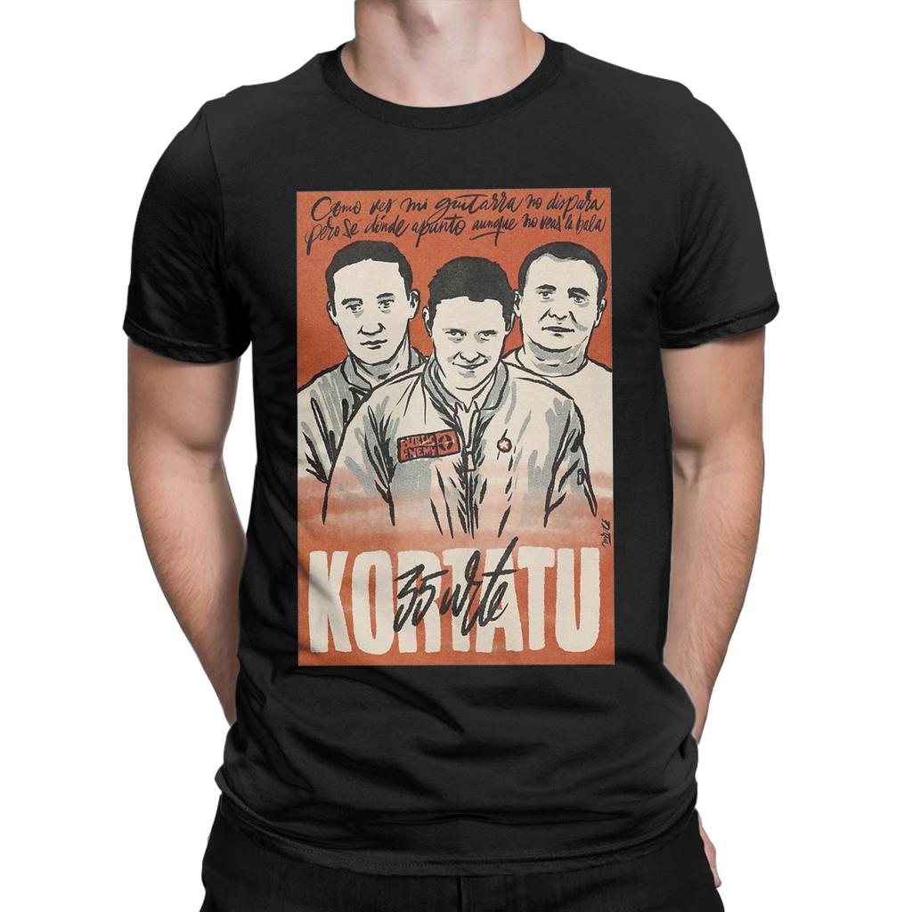 Kortatu Koszulki Muzyczne Męskie Bawełniane Vintage Koszulki Okrągły Dekolt T-shirt Krótki Rękaw Ubrania Prezent Urodzinowy