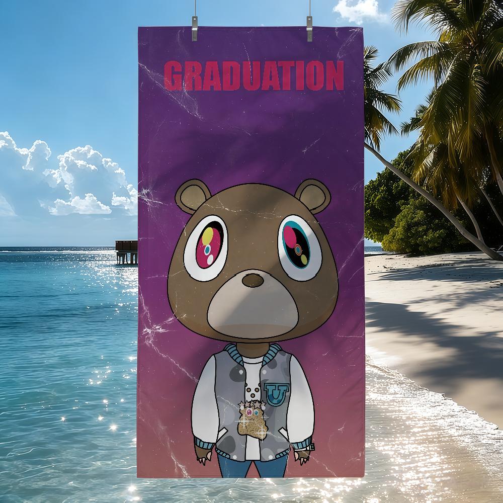Singer K-Kanye Dropout Bear Towel Quick Drying Beach Towels Are Suitable For Swimming Pools Camping Yoga And The Gym