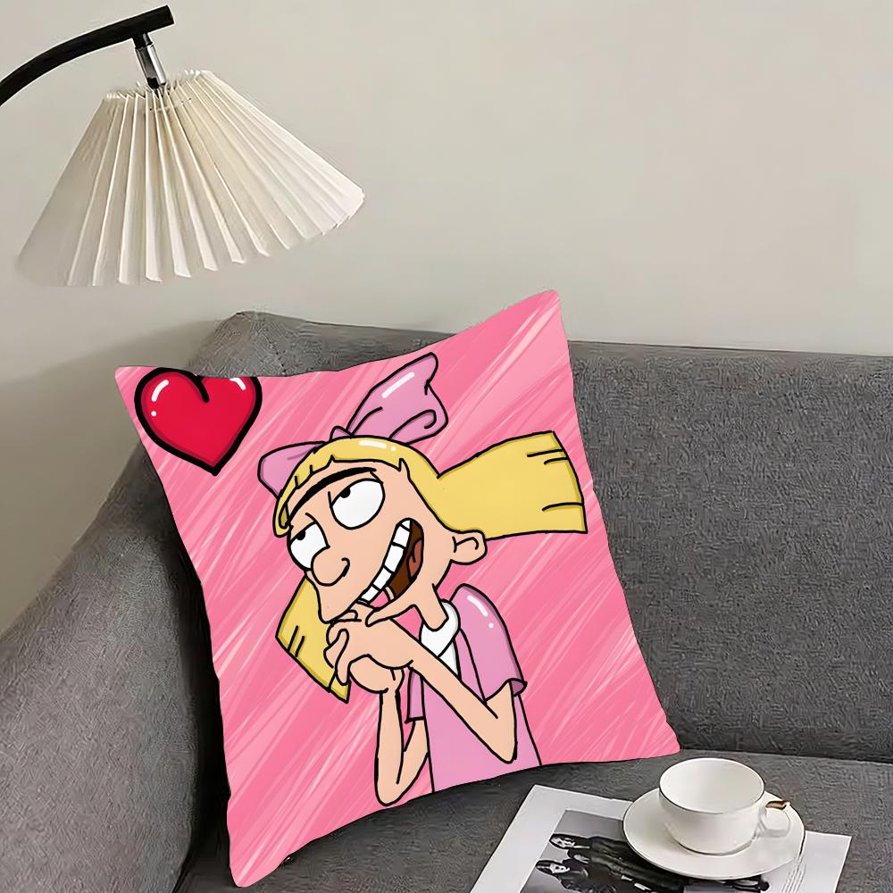 Hey Arnold Cushion Cover Reversible Plush Pillow Cover – For Car, Sofa, Bedroom, Perfect As A Gift.