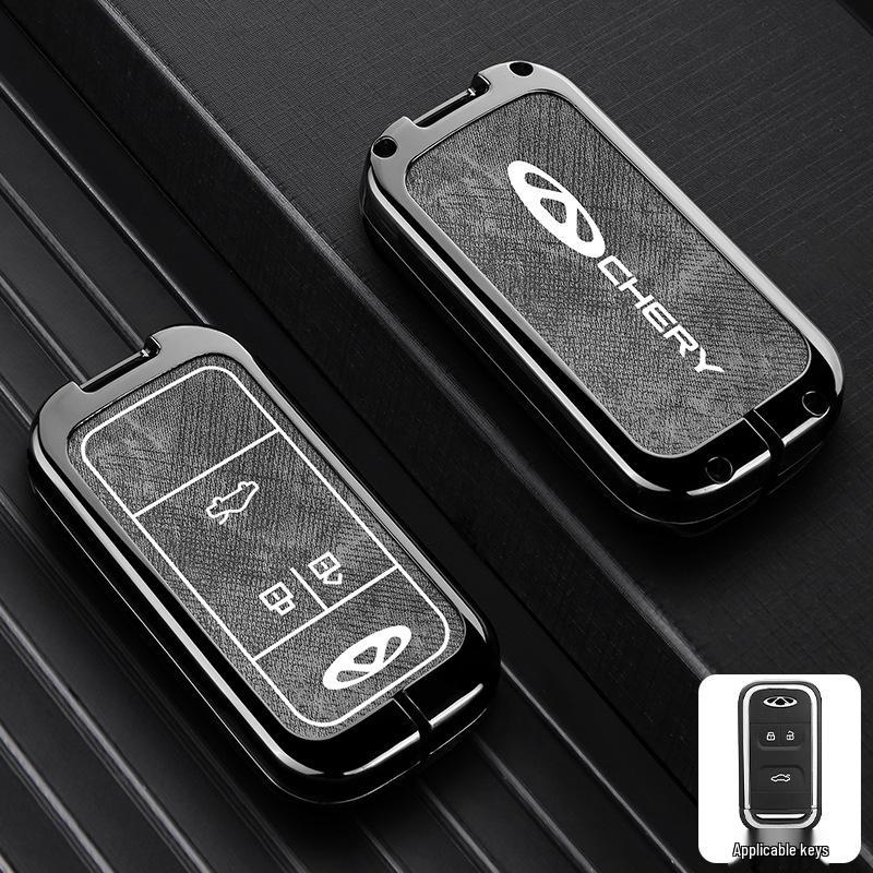 Zinc Alloy Key Shell Covers for Chery, Tiggo 8, 7 Plus - Full Coverage, 5x Anti-Drop Protection