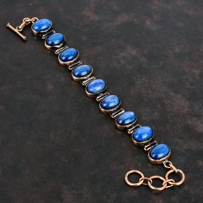 Kyanit Armband Kupferarmband Verstellbares Kettenarmband Natürlicher Edelstein Schmuck Handgefertigtes Armband Einzigartiger Kupferschmuck Geschenke für Frauen