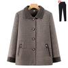 2026 New Spring/Autumn Plaid Cardigan for Middle-aged and Elderly Women - Stylish Grandma Jacket