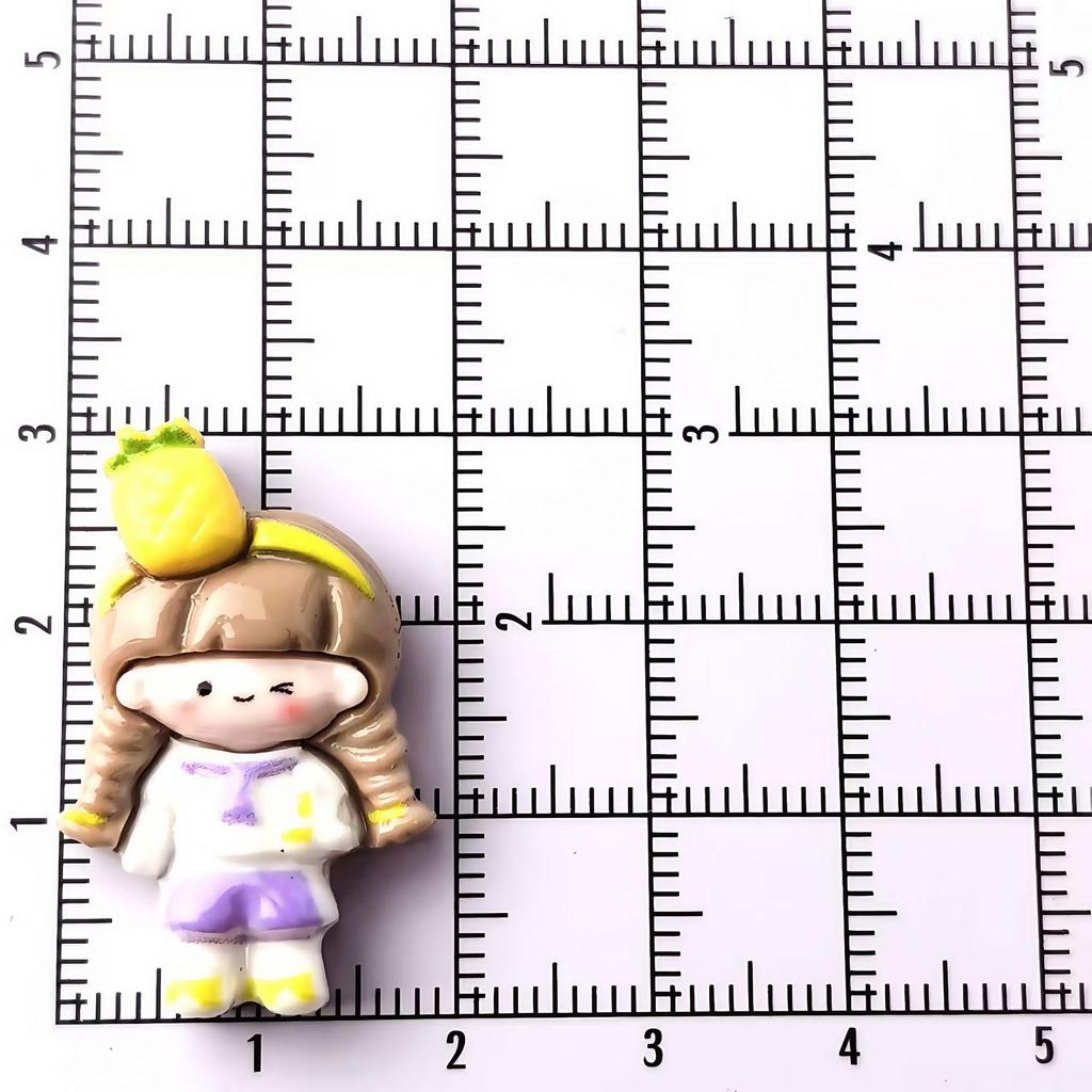 Cute Cartoon Fruit Girl Shoe Buckles & Hair Clips - Resin DIY Accessories