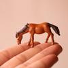 Micro Landscape Ornaments Realistic Horse Miniature Waterproof Small Horse Figurine for Moss Gardens Fish Tanks Desk Decor