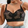 European and American Oversized Front-clasp Bra Without Steel Ring Comfortable Underwear for Running Shockproof and Gathered Beautiful Back Bra