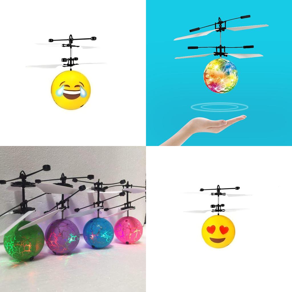 Remote Control Induction Crystal Ball Led Light Flying Sphere For Kids Play