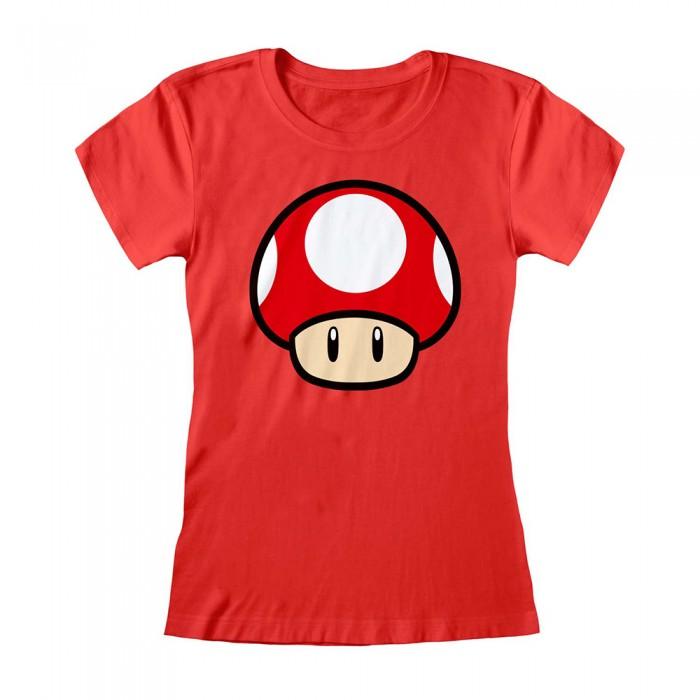 Super Mario Womens/Ladies Power Up Mushroom Fitted T-Shirt