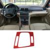Red Carbon Fiber Console Gear Shift Cover Trim For BMW 3 Series M3 E46 98-05