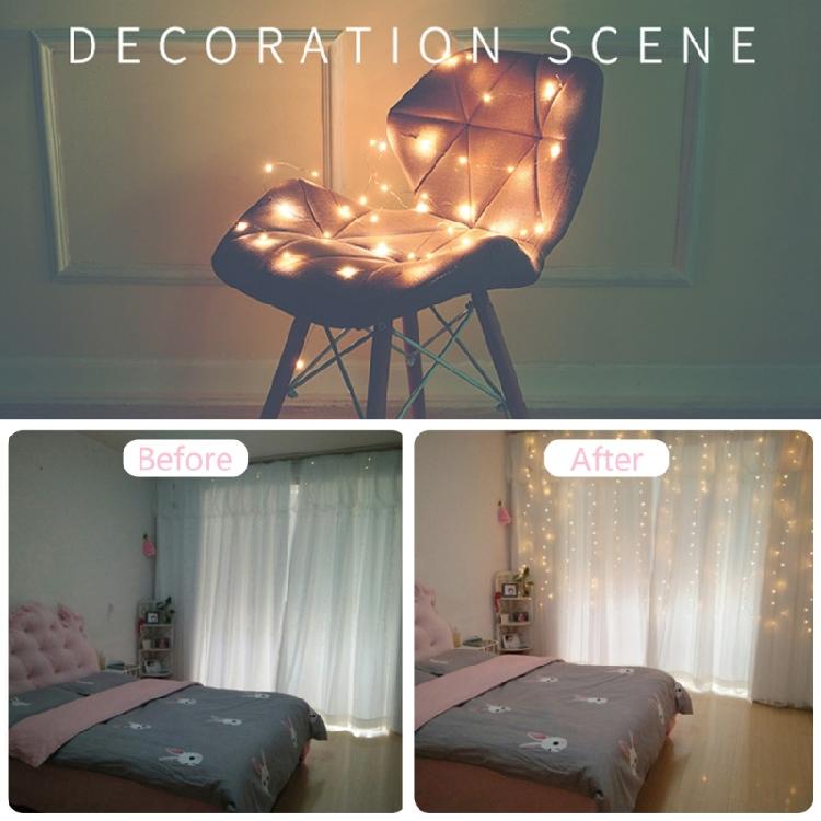 Starry String Lights Fairys String Lights 10 Tiny Starry LEDs On Silvery Coppers Wire for Wedding Party Table Decors