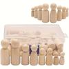 50pcs Natural DIY Wooden Figures Handicrafts Painting Dolls Toys  Wedding Craft