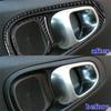4Pcs Carbon Fiber Interior Rear Door Handle Cover Trim For 2014-17 Fiat 500L