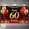 Adult Birthday Banner Gold Glitter Birthday Party Display Birthday Celebration Background Triangle Bunting For Friend Hotel