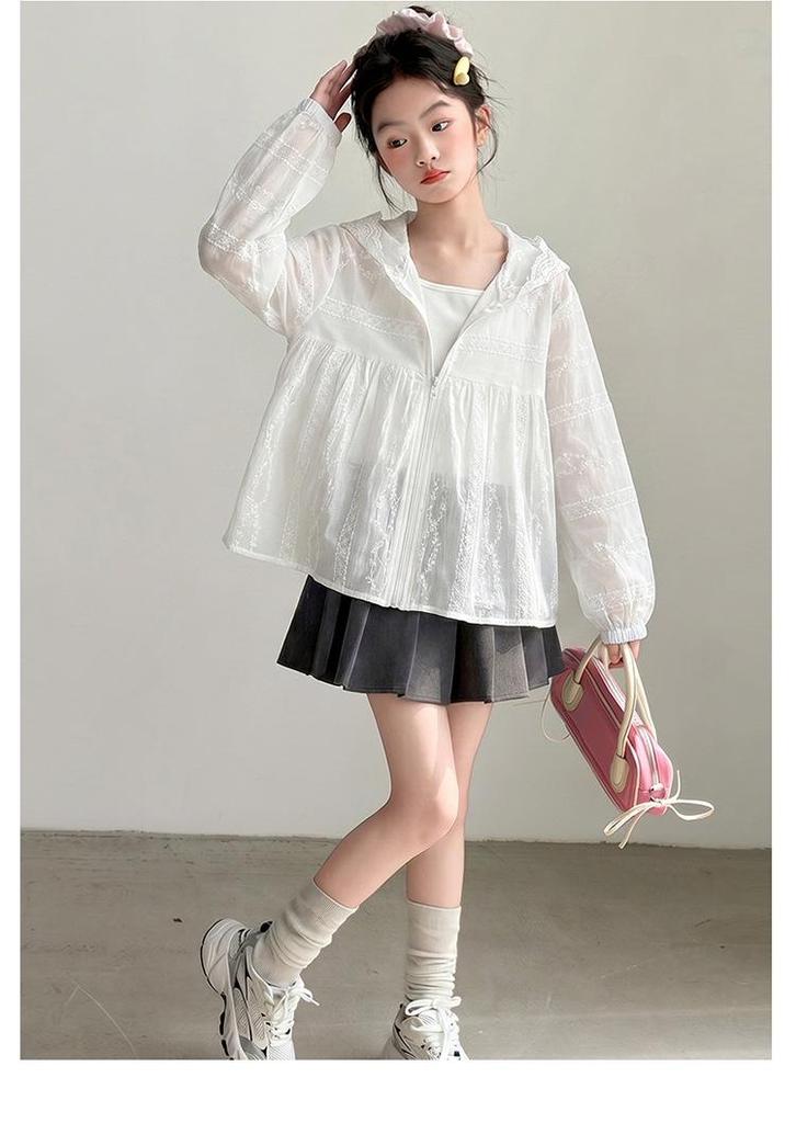 2026 Girls' Lightweight Korean-Style Loose Sun Protection Top