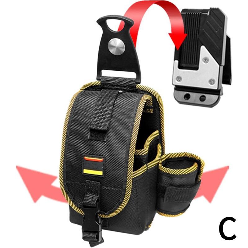 1680D Rotatable Quick-hanging Nail Tool Bag Tool Pouch For Woodworking Electrician Mechanic Man Large Capacity Organizer