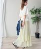 Elegant Japanese-Style Double-Layer Pleated Chiffon Skirt, Slimming and Versatile with an Elastic Waist
