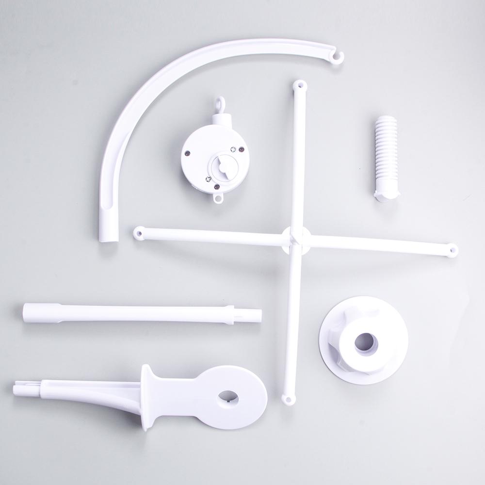 Suport din plastic pentru pătuț pentru bebeluși, bricolaj, jucărie cu clopoței pentru pat, rotire la 360 de grade, suport pentru braț, cutie muzicală