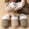 Fashion Indoor Waterproof Cotton Slippers for Women Thick Bottom Non Slip Home Plush Slides Woman Comfortable Fluffy Platform Slippers