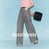 Basic House Women's High-Waisted Pleated Wide-Leg Trousers