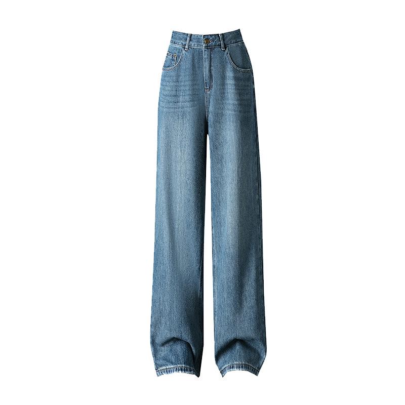 Women's High Waist Straight Leg Jeans - Spring Slim Fit, Retro Loose Drapey with Narrow and Wide Leg Options.