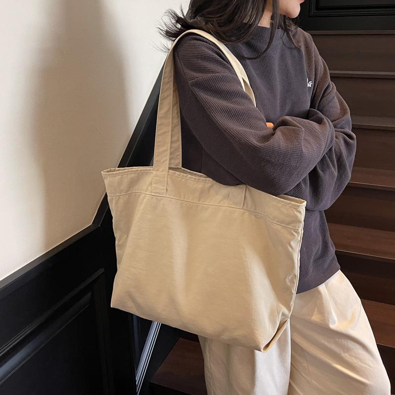 Student Class Shoulder Bag Women's Large Capacity Commuter Handbag Waterproof Tote Bag