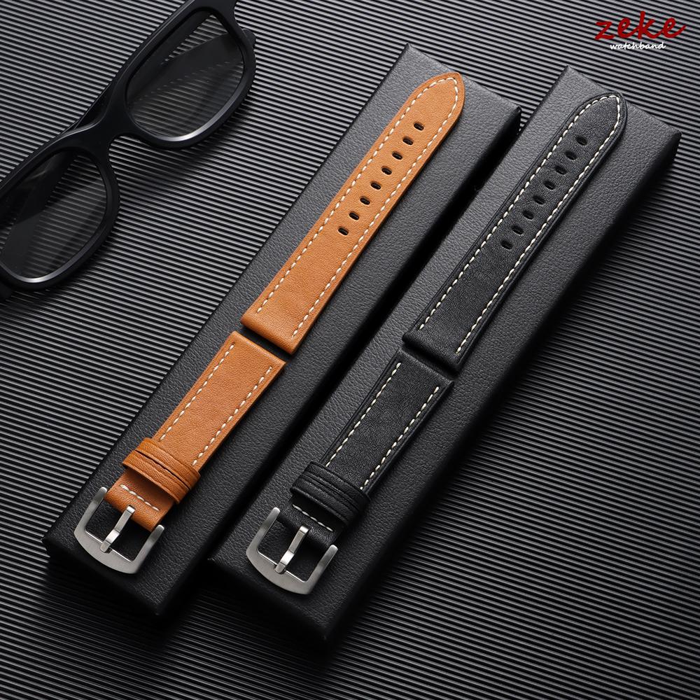 Vintage Brown Wristband Universal Genuine Leather Strap 22mm for Huawei Watch GT5 GT4 GT3 Women Men Business Watch Band Bracelet