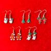 Xiaomi 50/10PCS Christmas Earrings Versatile Cute Cartoon Christmas Style Christmas Tree, Elk, Snowman Alloy Ear Hooks for Christmas