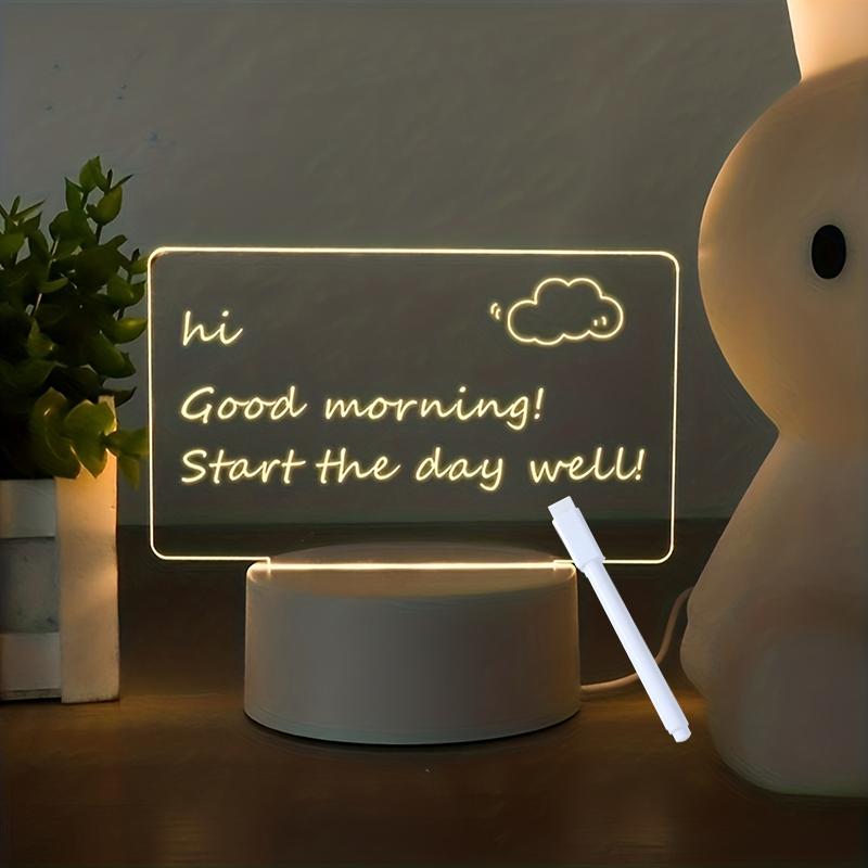 Acrylic Led Lights Writing Board Night Light Lamp baby Transparent 3D Message Board Night Lights For Bedroom Desk