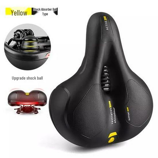 Universal Mountain Bike Seat - Comfortable, Thickened Silicone Cushion with Reflective Film