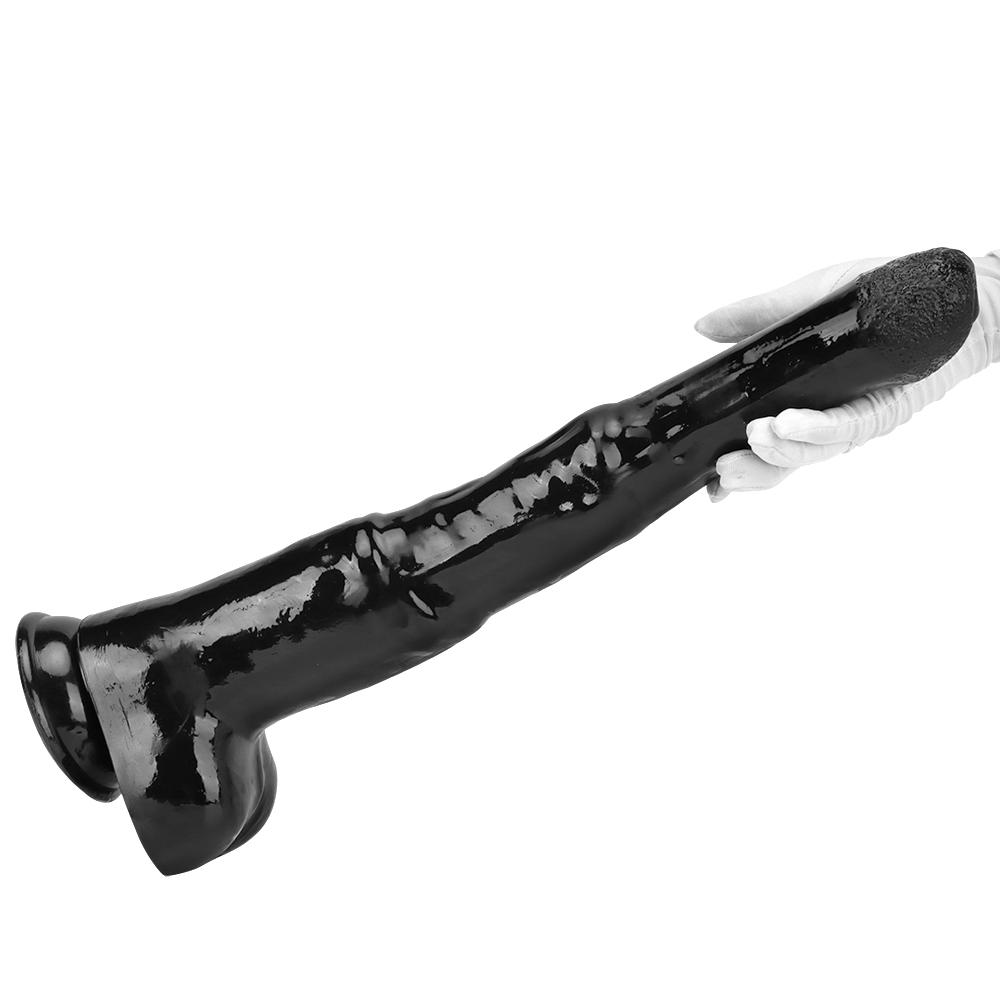 Black Dildo with Sucker Butt Plug Masturbator Fisting Sex Toy Big Dick Strap On Cock Realistic Penis PVC Femdom Slave Gay