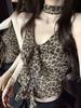 Leopard Print Halter Neck Camisole - Chic Slim Fit Top for Women