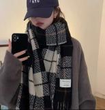Retro plaid Japanese and Korean atmosphere plaid scarf women's plaid series contrasting color warm shawl student scarf