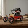 Metal Car Model Compact Vintage Retro Ornament for Collectors, Office Desk, Study
