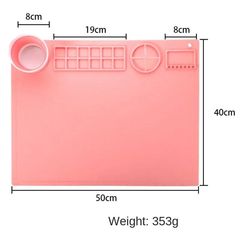 1 stk Vaskbar Silikon Håndverk Graffiti Malematte Barnas DIY Silikon Maling Vaskbar Pigmentpalett Malepute