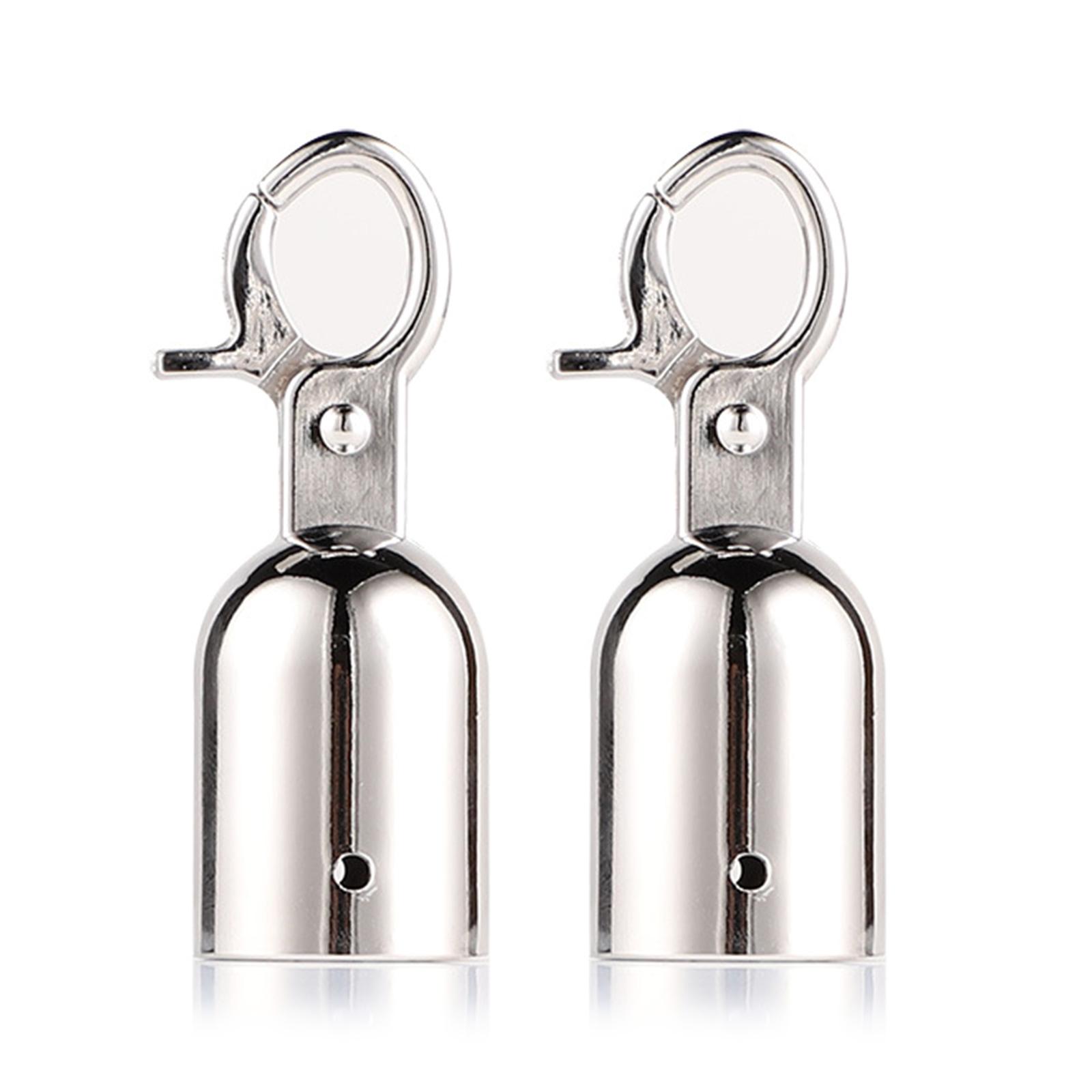 

2 шт. прочных наконечников для троса из нержавеющей стали с крючками для крепления пеньков и заборных тросов на открытом воздухе серебряный