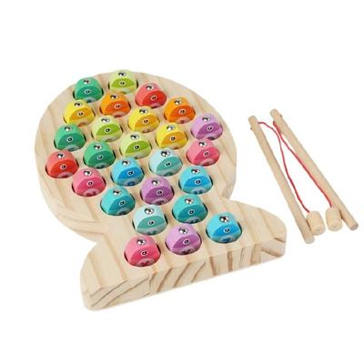 Natural Wood Fishing Set Educational Toy Enhances Cognitive Skills Through Interactive Play